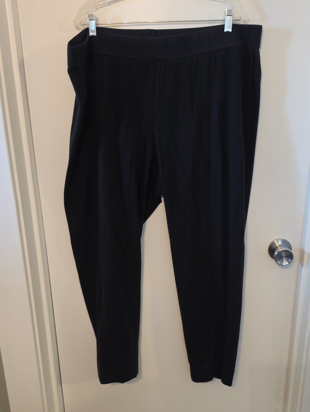 Eileen Fisher Black Cropped Pull-On Pants